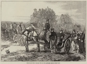 Private and Public Carriages used for the Ambulance Service outside Paris